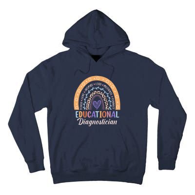 Educational Diagnostician Rainbow Leopard Heart Appreciation Tall Hoodie