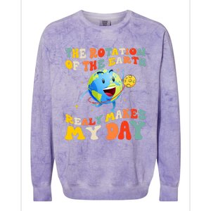 Earth Day Rotation Of The Earth Makes My Day Earth Day 2024 Colorblast Crewneck Sweatshirt