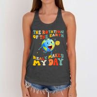 Earth Day Rotation Of The Earth Makes My Day Earth Day 2024 Women's Knotted Racerback Tank