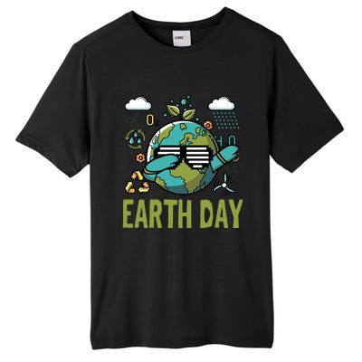 Earth Day Rocks Dabbing Dance Protect Our Earth Gift Tall Fusion ChromaSoft Performance T-Shirt