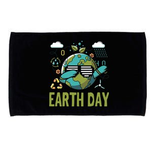 Earth Day Rocks Dabbing Dance Protect Our Earth Gift Microfiber Hand Towel