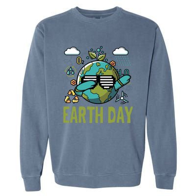 Earth Day Rocks Dabbing Dance Protect Our Earth Gift Garment-Dyed Sweatshirt