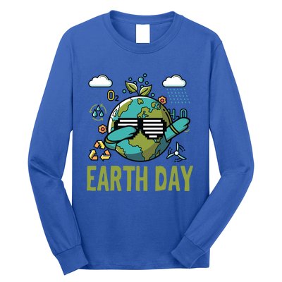 Earth Day Rocks Dabbing Dance Protect Our Earth Gift Long Sleeve Shirt