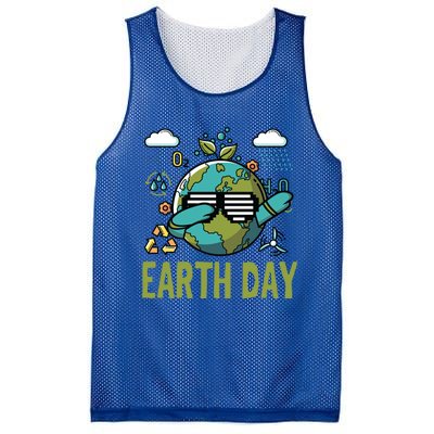 Earth Day Rocks Dabbing Dance Protect Our Earth Gift Mesh Reversible Basketball Jersey Tank