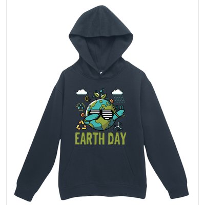 Earth Day Rocks Dabbing Dance Protect Our Earth Gift Urban Pullover Hoodie