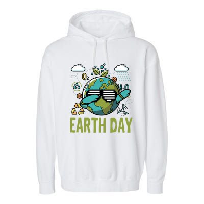 Earth Day Rocks Dabbing Dance Protect Our Earth Gift Garment-Dyed Fleece Hoodie