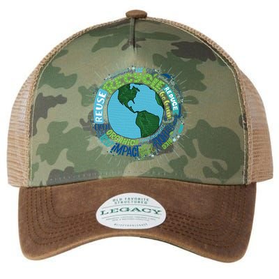 Earth Day Recycle Globe Legacy Tie Dye Trucker Hat