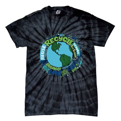 Earth Day Recycle Globe Tie-Dye T-Shirt