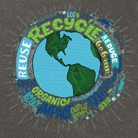 Earth Day Recycle Globe Cotton Canvas Backpack