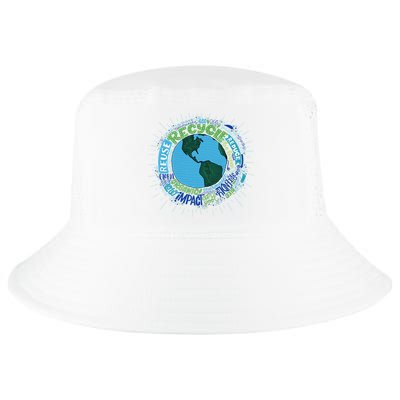 Earth Day Recycle Globe Cool Comfort Performance Bucket Hat