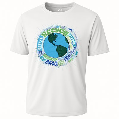 Earth Day Recycle Globe Performance Shirt