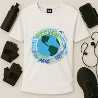 Earth Day Recycle Globe Cooling Performance Crew T-Shirt