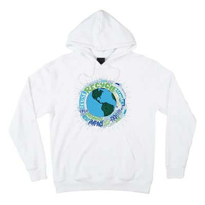 Earth Day Recycle Globe Hoodie