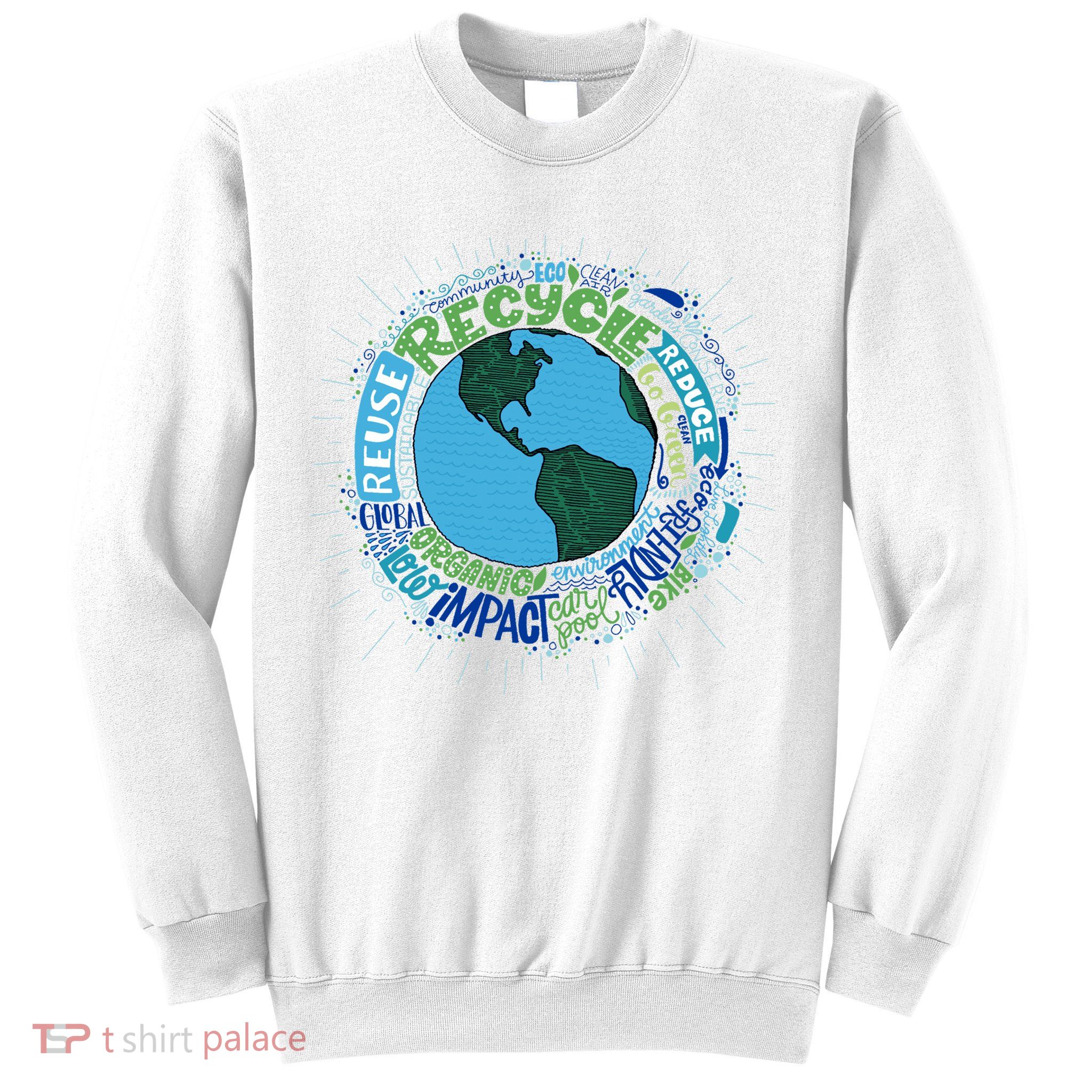 Earth Day Recycle Globe Sweatshirt