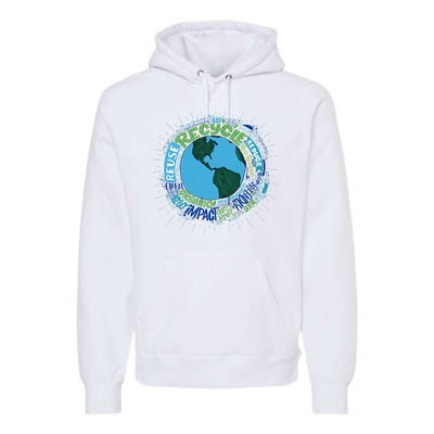 Earth Day Recycle Globe Premium Hoodie