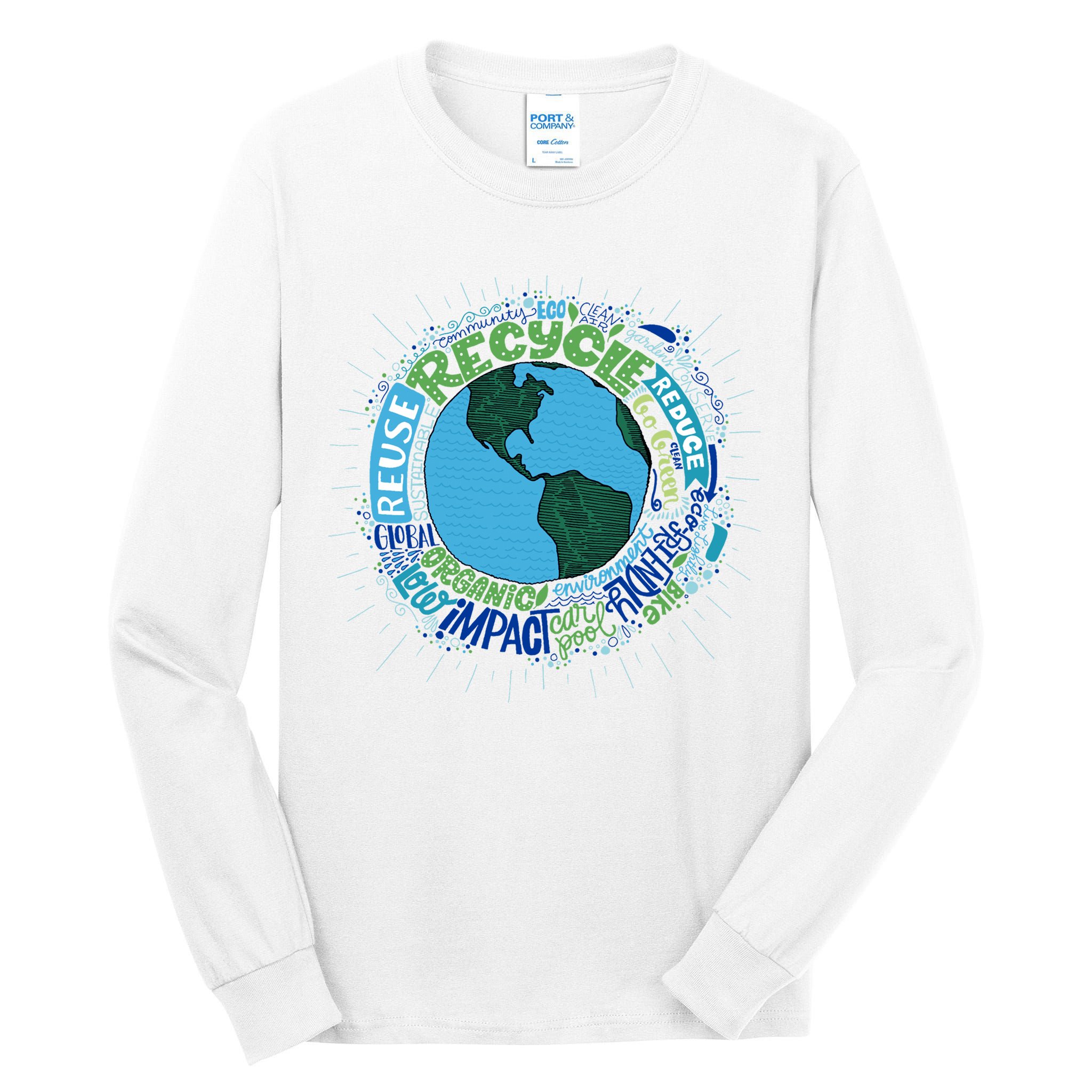 Earth Day Recycle Globe Tall Long Sleeve T-Shirt