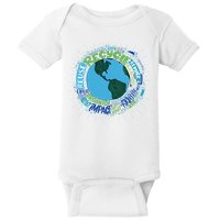 Earth Day Recycle Globe Baby Bodysuit