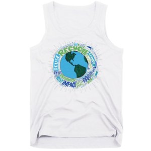 Earth Day Recycle Globe Tank Top