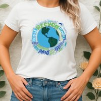 Earth Day Recycle Globe Womens T-Shirt