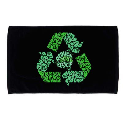 Earth Day Recycle Logo Vintage Recycling Gift Microfiber Hand Towel