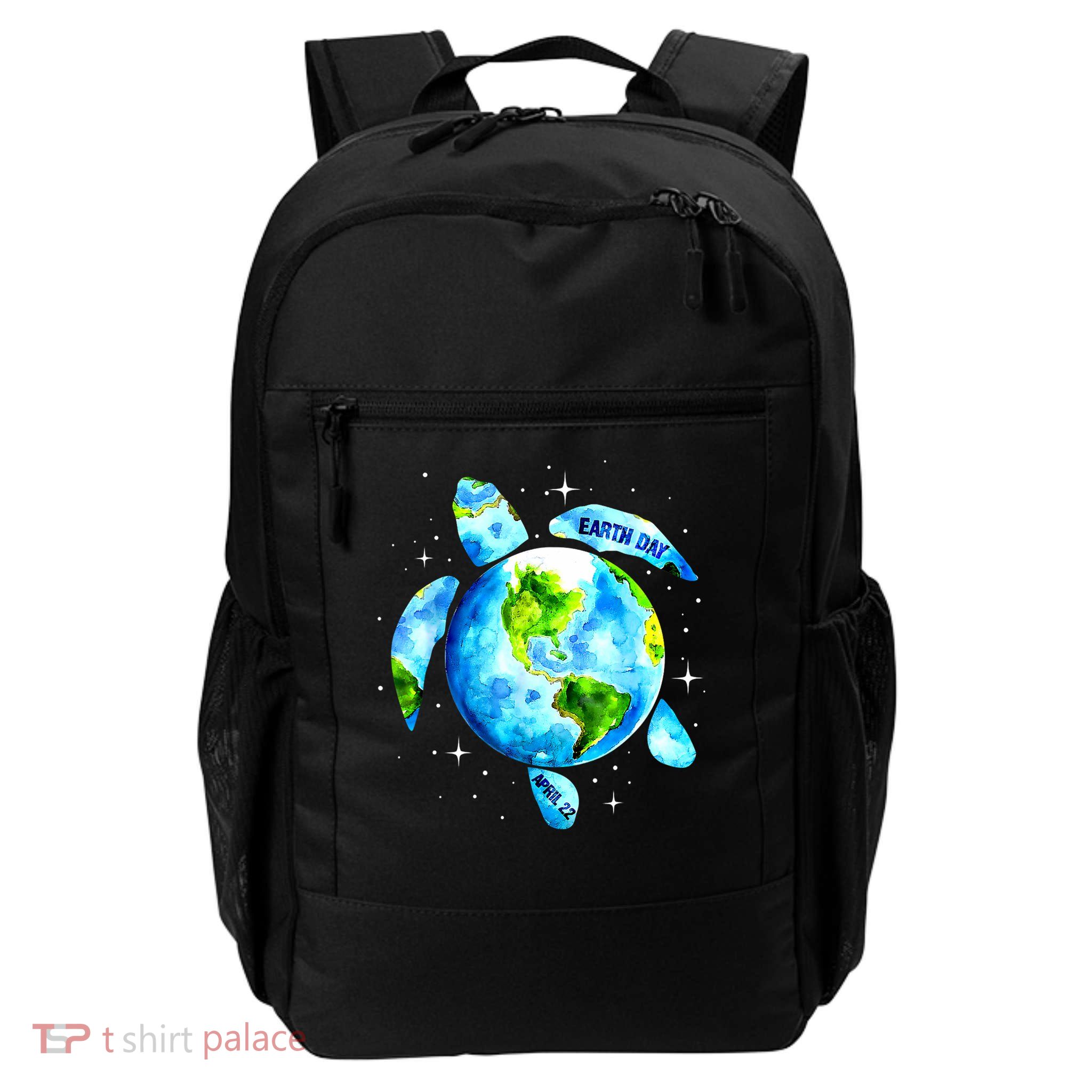 Earth Day Restore Earth Sea Turtle Art Save The Planet Daily Commute Backpack