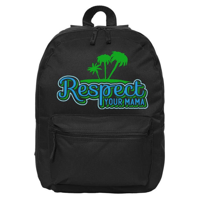 Earth Day Respect Your Mama 16 in Basic Backpack