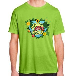 Earth Day Reduce Reuse Recycle Save Planet Adult ChromaSoft Performance T-Shirt