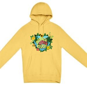 Earth Day Reduce Reuse Recycle Save Planet Premium Pullover Hoodie