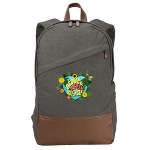 Earth Day Reduce Reuse Recycle Save Planet Cotton Canvas Backpack