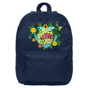 Earth Day Reduce Reuse Recycle Save Planet 16 in Basic Backpack