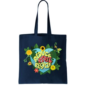 Earth Day Reduce Reuse Recycle Save Planet Tote Bag