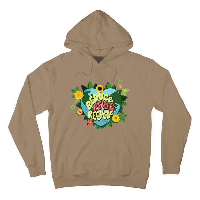 Earth Day Reduce Reuse Recycle Save Planet Hoodie