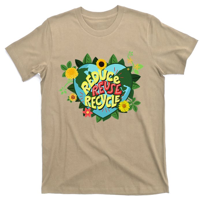 Earth Day Reduce Reuse Recycle Save Planet T-Shirt