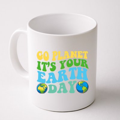 Earth Day Retro Groovy Go Planet It's Your Earth Day Gift Coffee Mug