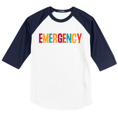 Emergency Departt Room Er Nurse Nursing Funny Funny Gift Funny Gift Baseball Sleeve Shirt