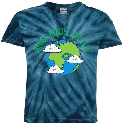 Earth Day Reduce Reuse Recycle Gift Kids Tie-Dye T-Shirt