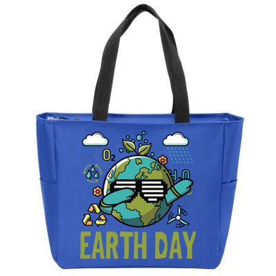 Earth Day Rocks Dabbing Dance Protect Our Earth Gift Zip Tote Bag