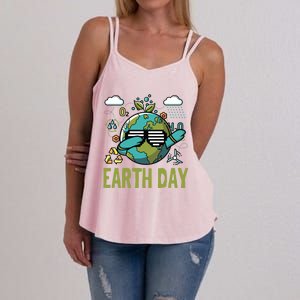 Earth Day Rocks Dabbing Dance Protect Our Earth Gift Women's Strappy Tank