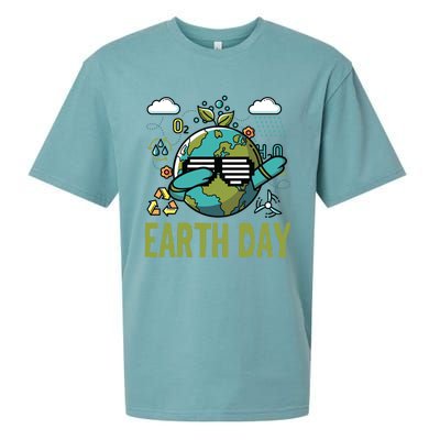 Earth Day Rocks Dabbing Dance Protect Our Earth Gift Sueded Cloud Jersey T-Shirt