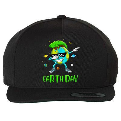 Earth Day Rocks Dabbing Earth Day Protect Our Earth Wool Snapback Cap