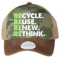 Earth Day Recycle Reuse Renew Rethink Legacy Tie Dye Trucker Hat
