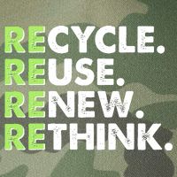 Earth Day Recycle Reuse Renew Rethink Legacy Tie Dye Trucker Hat