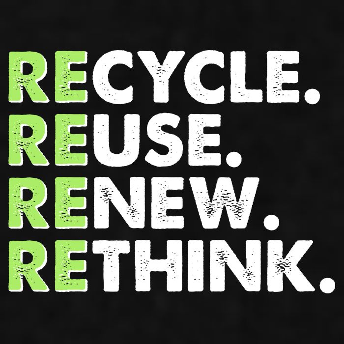 Earth Day Recycle Reuse Renew Rethink Ladies PosiCharge Tri-Blend Wicking Tank