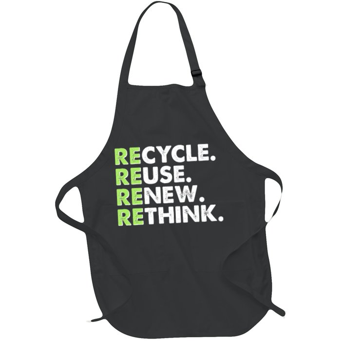 Earth Day Recycle Reuse Renew Rethink Apron