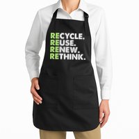 Earth Day Recycle Reuse Renew Rethink Apron