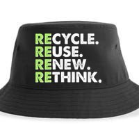 Earth Day Recycle Reuse Renew Rethink Sustainable Bucket Hat