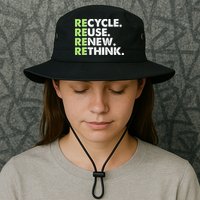 Earth Day Recycle Reuse Renew Rethink Bucket Hat