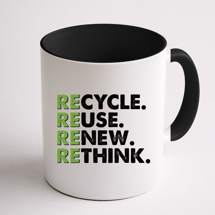 Earth Day Recycle Reuse Renew Rethink Mug
