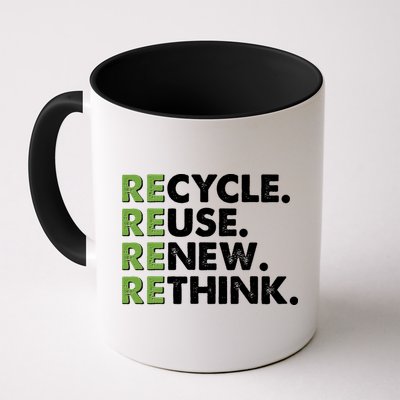Earth Day Recycle Reuse Renew Rethink Mug