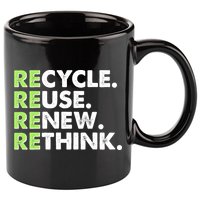 Earth Day Recycle Reuse Renew Rethink 11oz C Handle Ceramic Mug